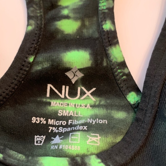 NUX Freedom Racerback Tie Dye Tank Neon Green Sm - Picture 6 of 6